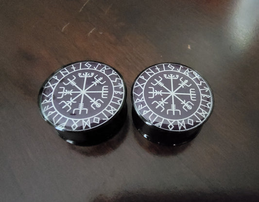 Viking Compass Plugs/Gauges (Buy 2 Pairs, Get 1 Pair Free!)