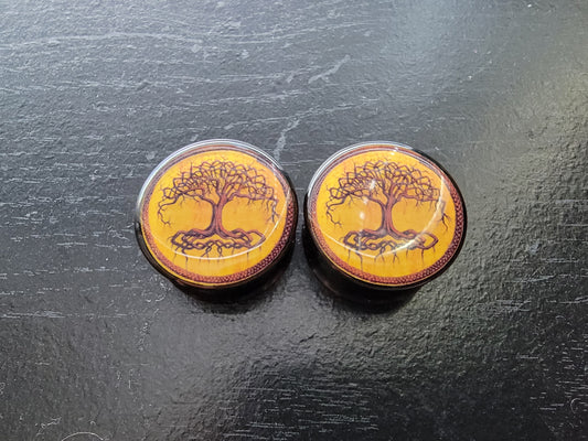 Viking Tree of Life Plugs/Gauges (Buy 2 Pairs, Get 1 Pair Free!)